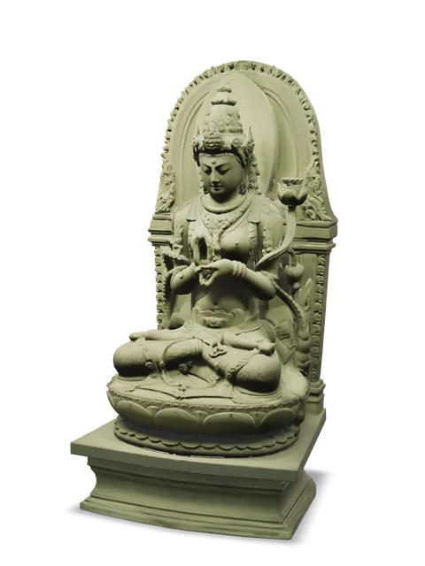 Model 3D Arca Prajnaparamita dari Museum Nasional Indonesia.